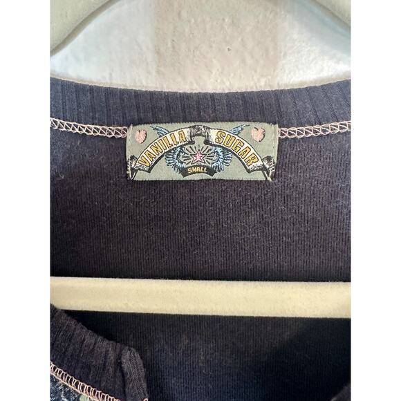 Vtg Y2K Vanilla Sugar Size Small Jeweled French Boho Whimsy - Picture 2 of 7